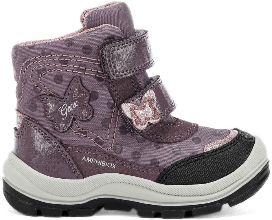 Geox dívčí svítící zimní boty Flanfil 20 fialová