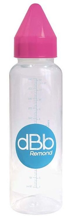 DBB Remond Dětská lahvička PP 360 ml, silikonová savička 4+ měs. růžová