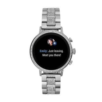 chytré hodinky smartwatch fossil FTW6013 m ios android nerez ocel odolné vodě fitness funkce Bluetooth nfc google pay hlasové ovládání led svítilna
