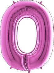 Grabo Nafukovací balónek číslo 0 růžový 102cm extra velký 