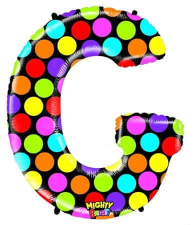 Nafukovací balónek písmeno G barevné 102 cm
