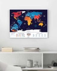 1DEA.me Stírací mapa světa Travel Map Holiday World - mapa v dárkovém tubusu