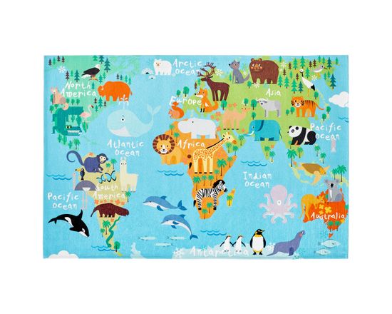 Obsession Dětský kusový koberec Torino kids 233 WORLD MAP
