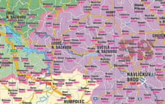 Excart Česká republika - nástěnná mapa PSČ 135 x 90 cm - papírová mapa