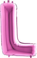 Grabo Nafukovací balónek písmeno L růžové 102 cm -