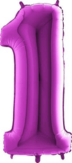 Grabo Nafukovací balónek číslo 1 fialový 102cm extra velký 