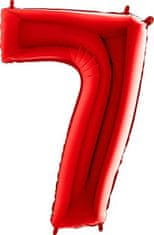 Grabo Nafukovací balónek číslo 7 červený 102cm extra velký 