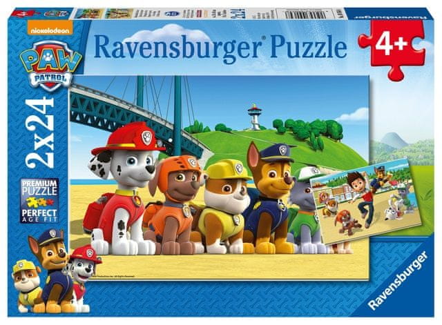 Ravensburger Puzzle 090648 Tlapková Patrola: Stateční psi 2x24 dílků