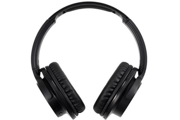 időtlen, divatos vezeték nélküli fejhallgató audio-technikai ath-anc500bt Bluetooth 4.1 technológia, zajcsökkentő technológia, akár 42 órás üzemidő,  mikrofon a kihangosított kialakításhoz.