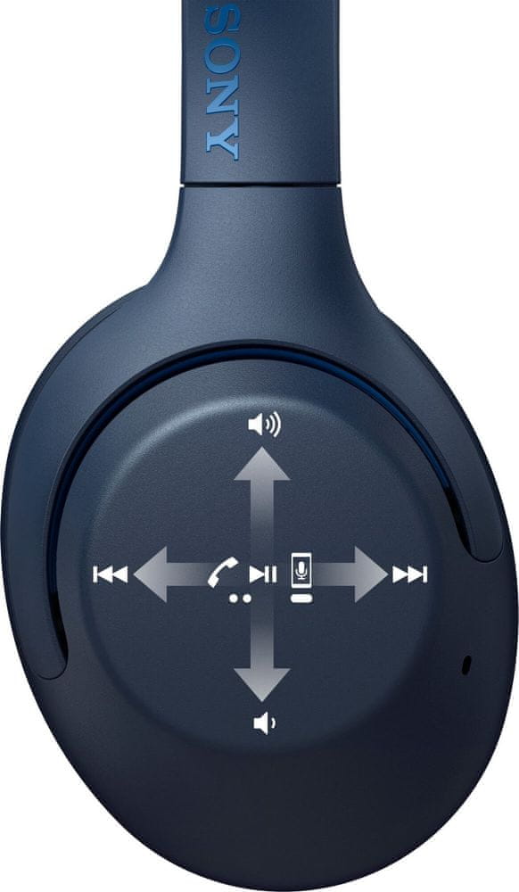 Sony WH-XB900N bezdrátová sluchátka, modrá
