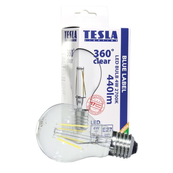Tesla Lighting LED žárovka CRYSTAL RETRO BULB, E27, 4W 2pack