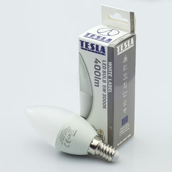 Tesla Lighting LED žárovka CANDLE svíčka, E14, 5W 3pack