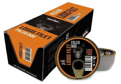 FALCO Dog Filet z lososa 8x120g
