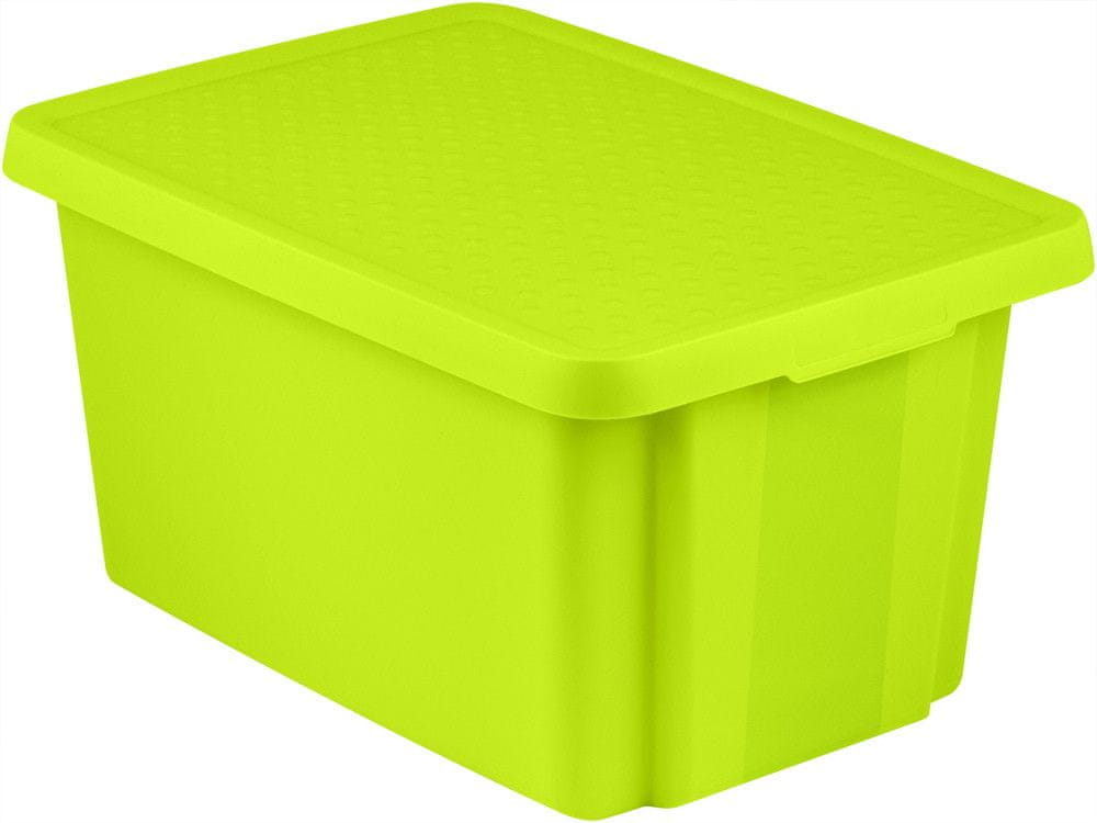 Levně Curver Úložný box ESSENTIALS 45 l s víkem zelený