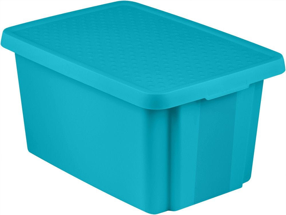 Levně Curver Úložný box ESSENTIALS 45 l s víkem modrý