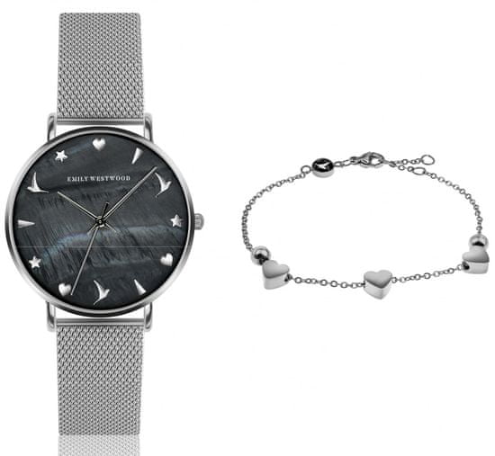 Emily Westwood set dámských hodinek a náramku EWS023
