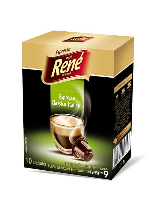 René Espresso Classico Italiano kapsle pro kávovary Nespresso, 10ks