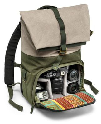 Torba za fotoaparat National Geographic RF Backpack M, dvostruko zatvaranje, podstava, impregnacija, vodootpornost