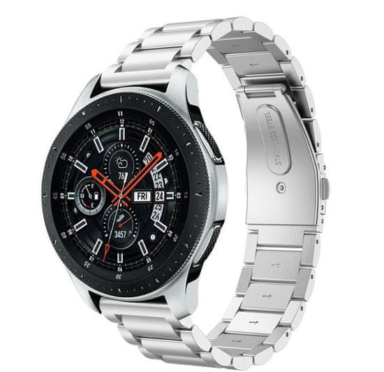 eses Kovový řemínek stříbrný pro samsung galaxy watch 46mm/samsung gear s3/huawei watch 2 1530001062
