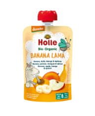 Holle Bio Banana Lama 100% ovocné pyré banán, jablko, mango, meruňka - 6 x 100g