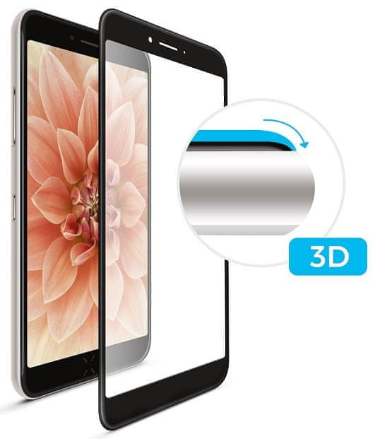 FIXED Ochranné tvrzené sklo 3D Full-Cover pro Samsung Galaxy A40, lepení přes celý displej, černé FIXG3D-400-BK