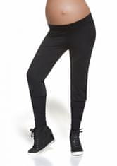 Bas Bleu Těhotenské legíny Veronica + Ponožky Gatta Calzino Strech, černá, XL