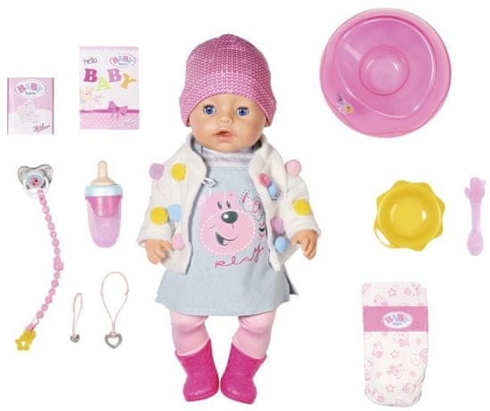 BABY born Soft Touch panenka speciální edice se šatičkami a kabátkem, 43 cm