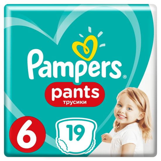 Pampers Pants 6 (15+ kg) Kalhotkové plenky - Carry Pack 19 ks