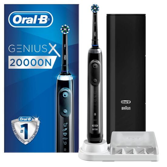 Oral-B elektrický zubní kartáček Genius X 20000N Grey Cross Action