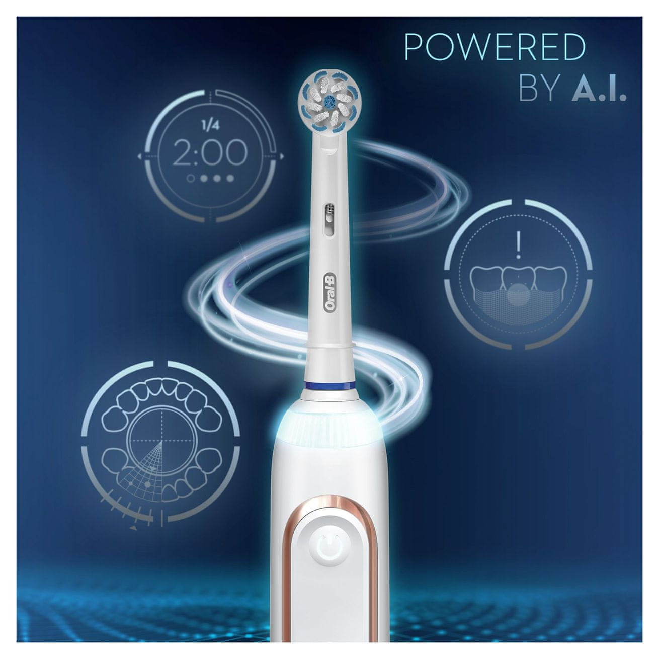 Oral-B Genius X 20000N Rose Gold Sensitive Luxe edition - Okrągła głowica