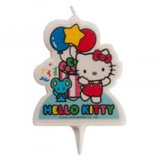 Dekora Svíčka na dort Hello Kitty 7cm s myškou a balónky 
