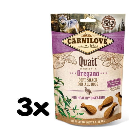 Carnilove Dog Semi Moist Snack Quail enriched with Oregano 3x200g