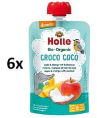 Holle Bio Croco Coco 100% ovocné pyré jablko-mango-kokos - 6 x 100 g