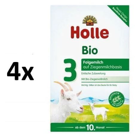 Holle Bio dětská mléčná výživa na bázi kozího mléka 3 - 4 x 400g