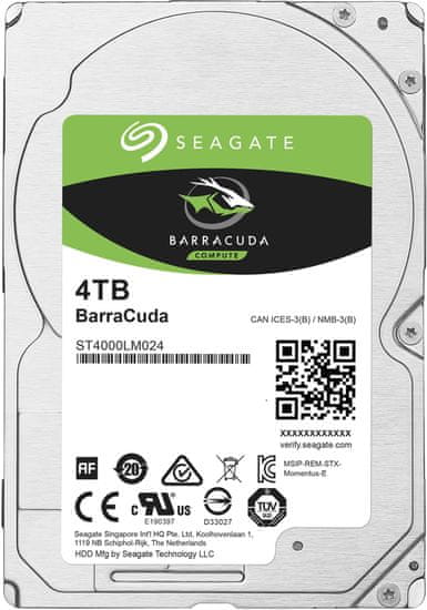 Seagate BarraCuda, 2,5" - 4TB (ST4000LM024)