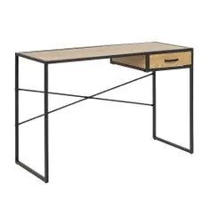 Design Scandinavia Pracovní stůl se zásuvkou Seashell, 110 cm, dub