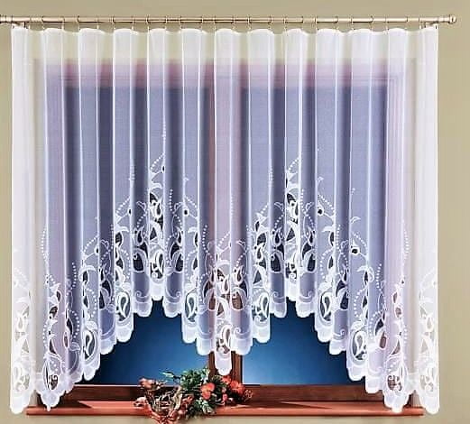 My Best Home Dekorační oblouková krátká záclona JUSTI bílá 300x150 cm