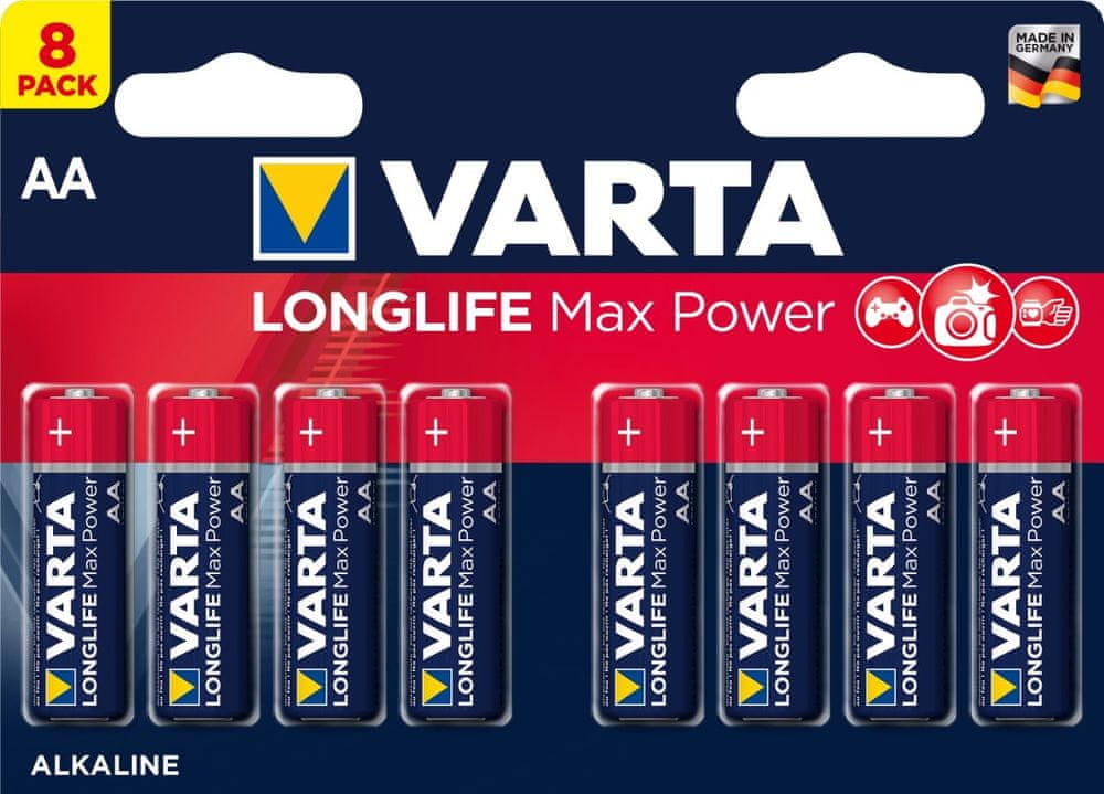 Varta Baterie Longlife Max Power 8 AA 4706101418 - rozbaleno