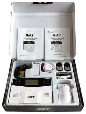 iGET SECURITY M2B GSM biztonsági rendszer, ablak- és ajtóvédelem, mozgásérzékelő, riasztó, távirányító,sziréna
