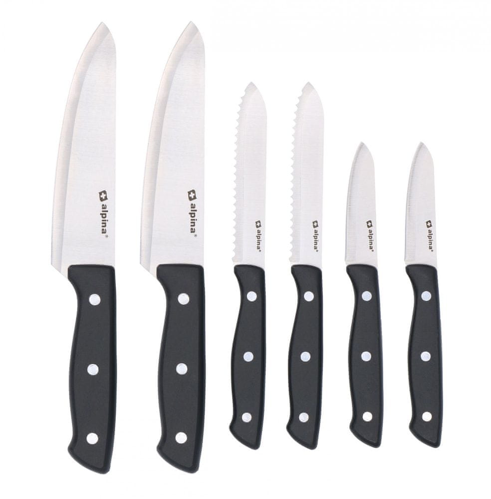 TimeLife Sada 6 nožů Alpina, součástí protiskluzová rukojeť