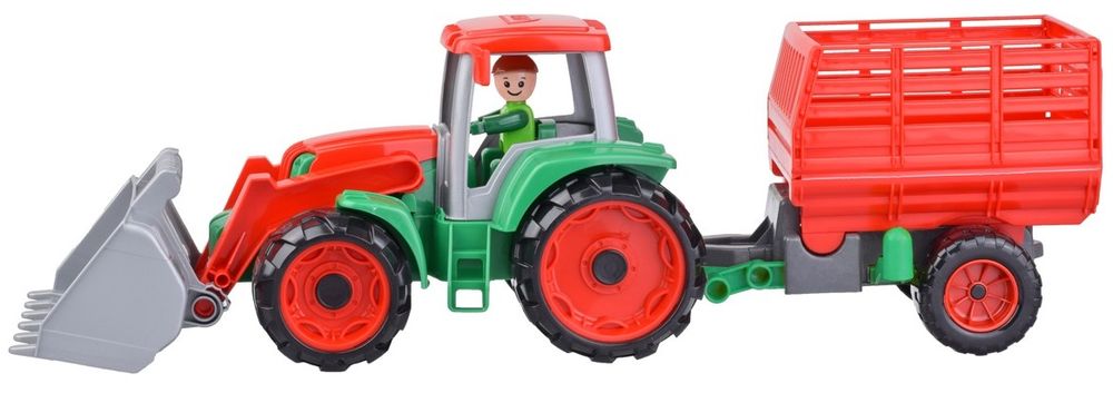 Levně LENA Truxx traktor nakladač s přívěsem na seno