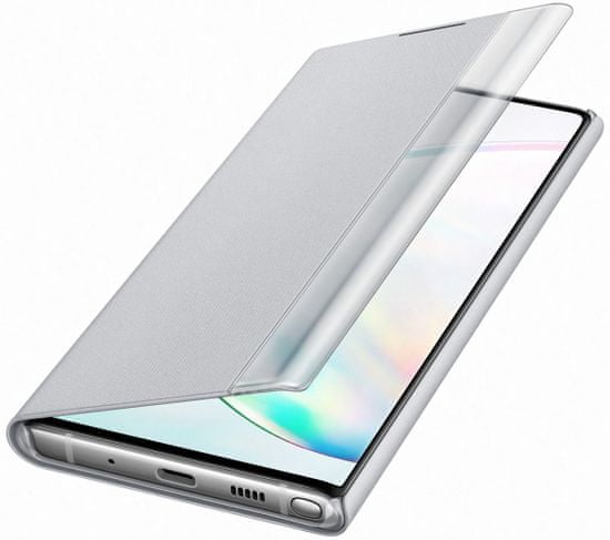 Samsung Flipové pouzdro Clear View pro Galaxy Note 10, stříbrná (EF-ZN970CSEGWW)