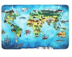 Protiskluzový kusový koberec World map 76,5x117