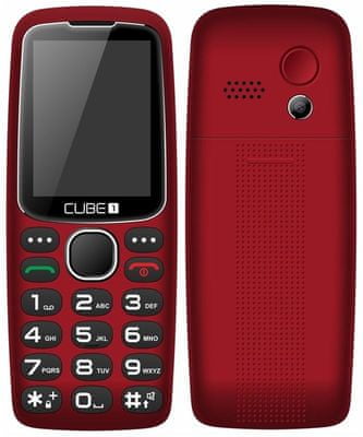 Cube1 S300 Senior, mobil pro seniory, Dual SIM, velká tlačítka, SOS tlačítko, FM rádio