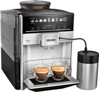 Kávovar Siemens TE653M11RW mléčné nápoje