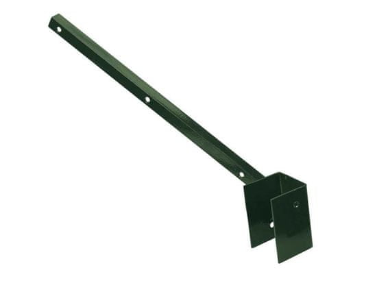 Bavolet na čtyřhranný sloupek 60x60mm, jednostranný, vnější, zelený - Zn+PVC