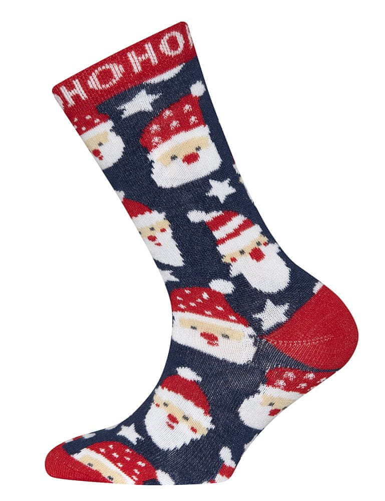 EWERS ponožky s motivem Santy 23 - 26 červená