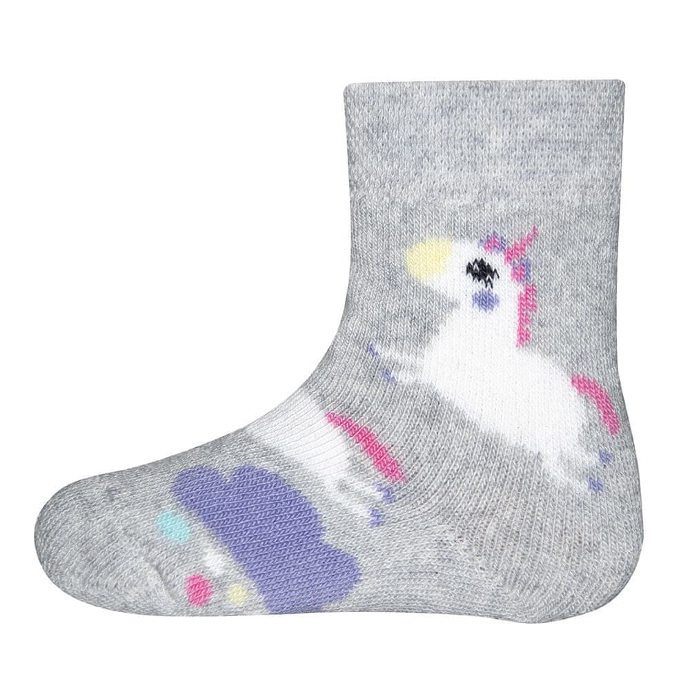 EWERS dívčí ponožky se zvířátky 17 - 18 šedá