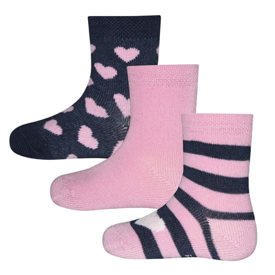 EWERS dívčí sada tří párů ponožek srdíčka