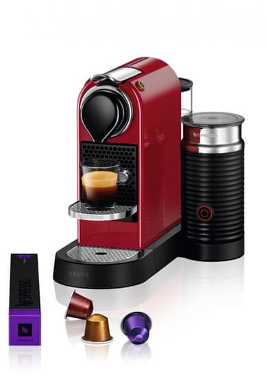 Nespresso kávovar na kapsle Krups Citiz&Milk Červený XN761510